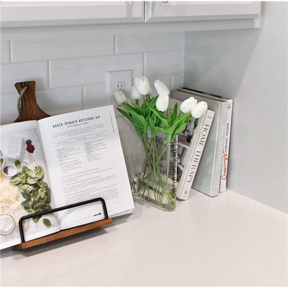 Puransen Bookend Vase for Flowers, Cute Home Office Decor; Unique Vase for Book - Picture 3 of 7